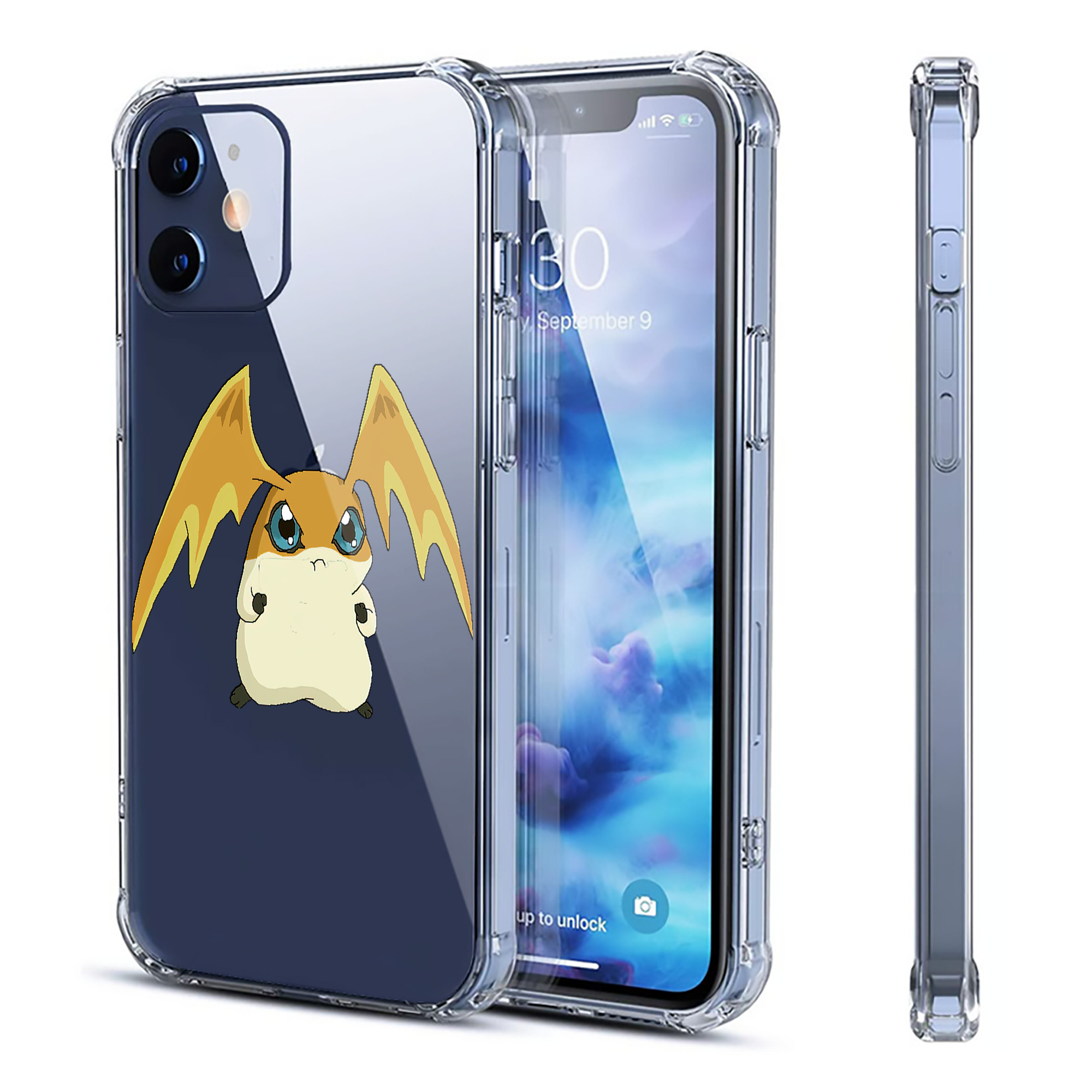 （画像用） Digimon デジタルモンスター/デジモン 【iPhone 12シリーズ対応】透明スマホケース（クリアソフトケース）